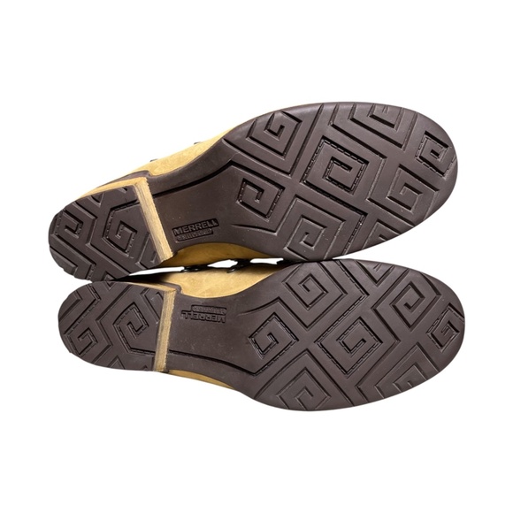 Merrell Women's Size 10 Shiloh II Boots Beige Leather Zip Booties Chunky Heels - Picture 10 of 13